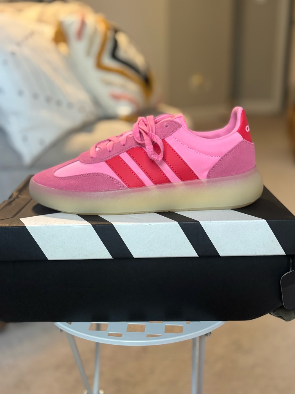 Adidas Pink/Ruby Red Low-Top Barreda Decode Sneakers Women’s 7/ Kids 5.5